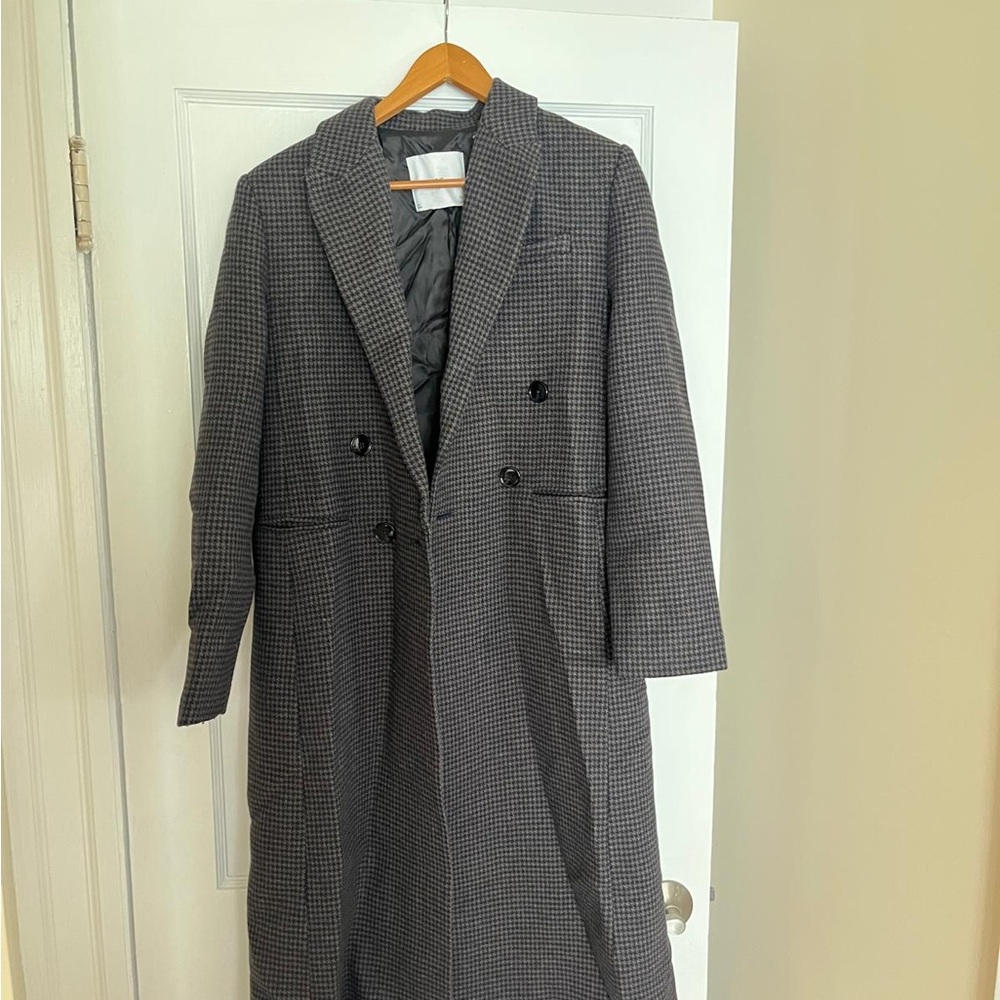 Mango women’s Checkered wool Coat